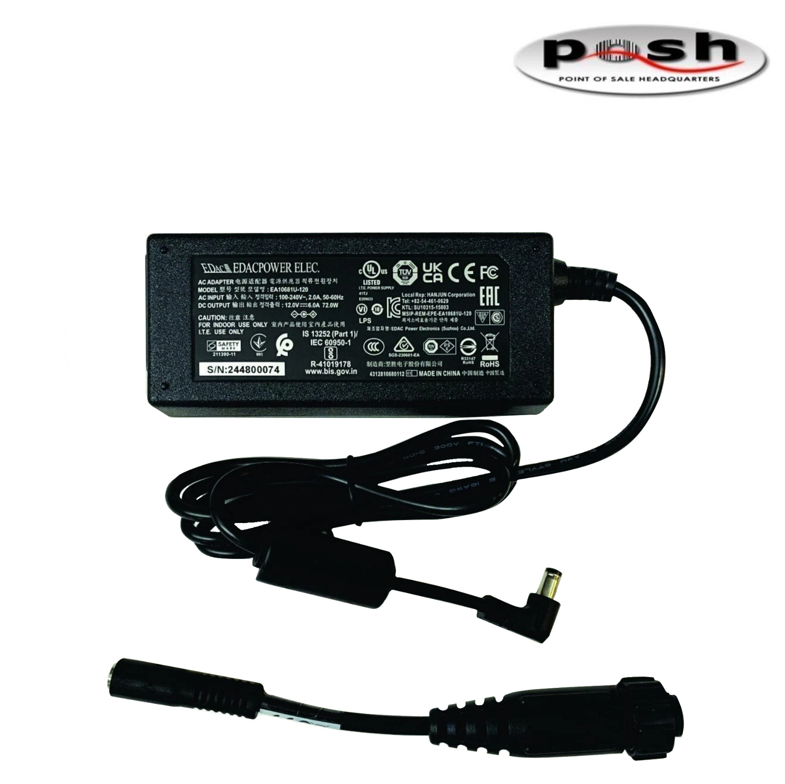 NEW Zebra PS1450 12V 6A AC/DC Power Supply for VC83 VC80x VC80 VH10