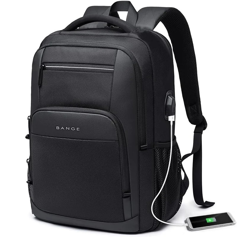 Lightweight 15.6 Inch Laptop Backpack Waterproof USB Charge Port Travel Bag