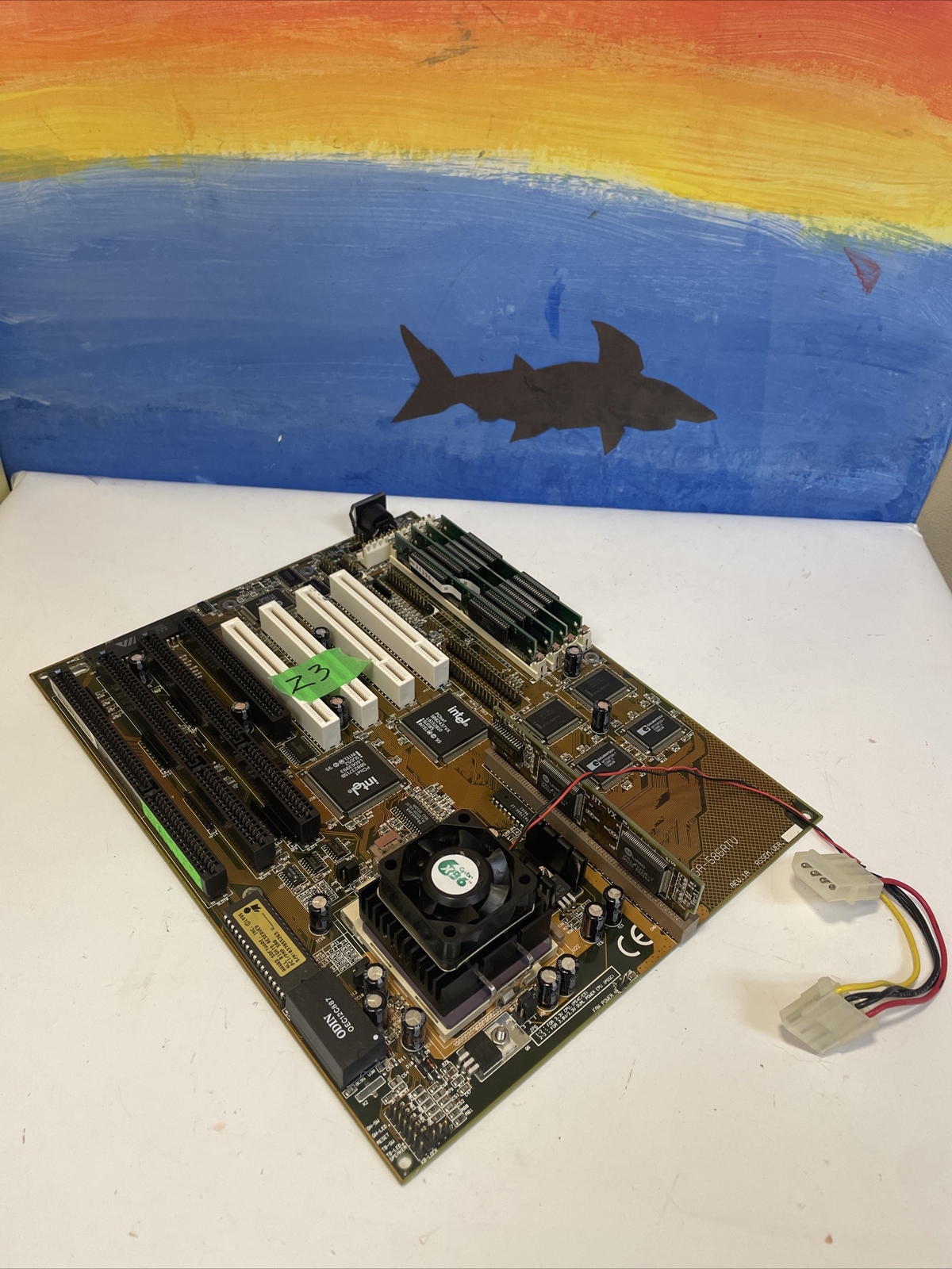 Gigabyte GA-586ATV Socket 7 Motherborad w / CPU +Ram