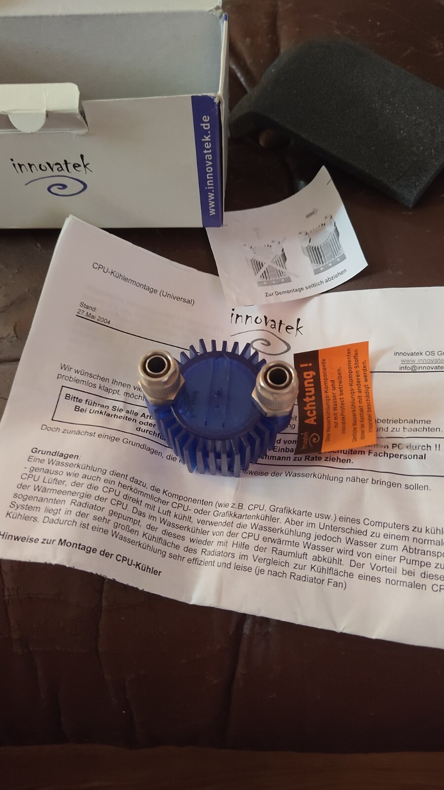 Vintage pro class cpu liquid/water block: INNOVATEK i-Cool rev4.0 blue