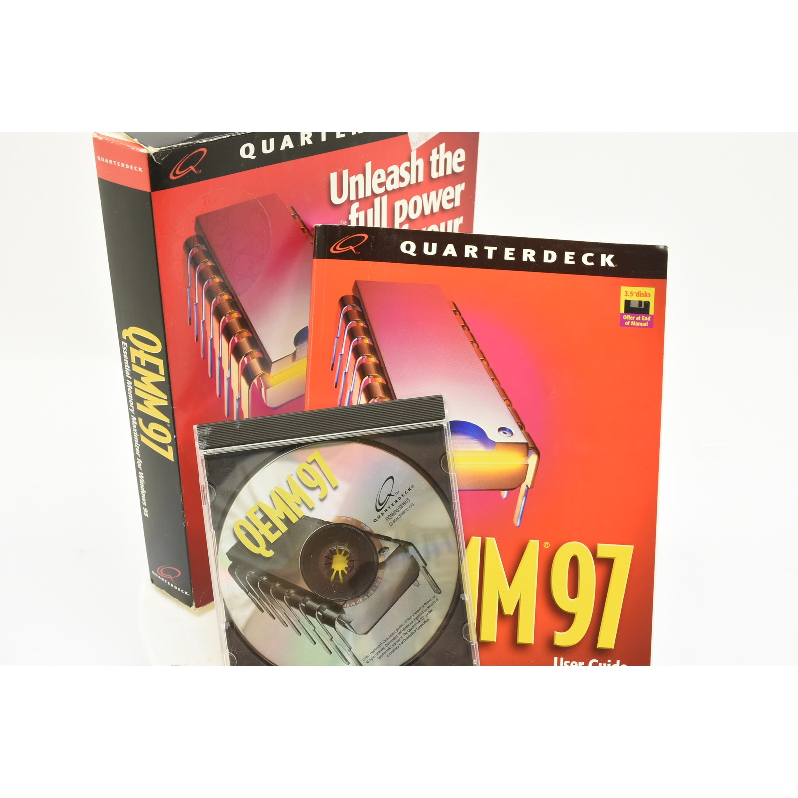 Vintage Quarterdeck QEMM97 V9 PC Box Software NOS New Windows 95  DOS 3.1
