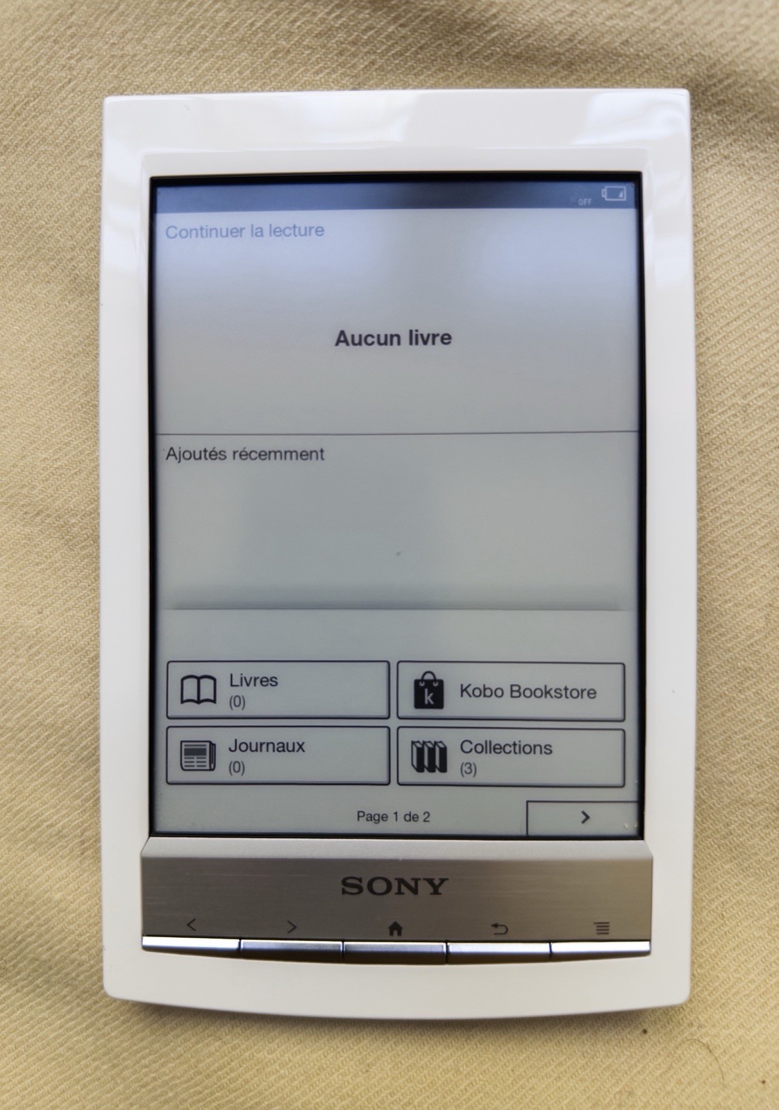 Sony Sony Reader PRS-T1 6in eBook Reader 2GB Stuck in French firmware error