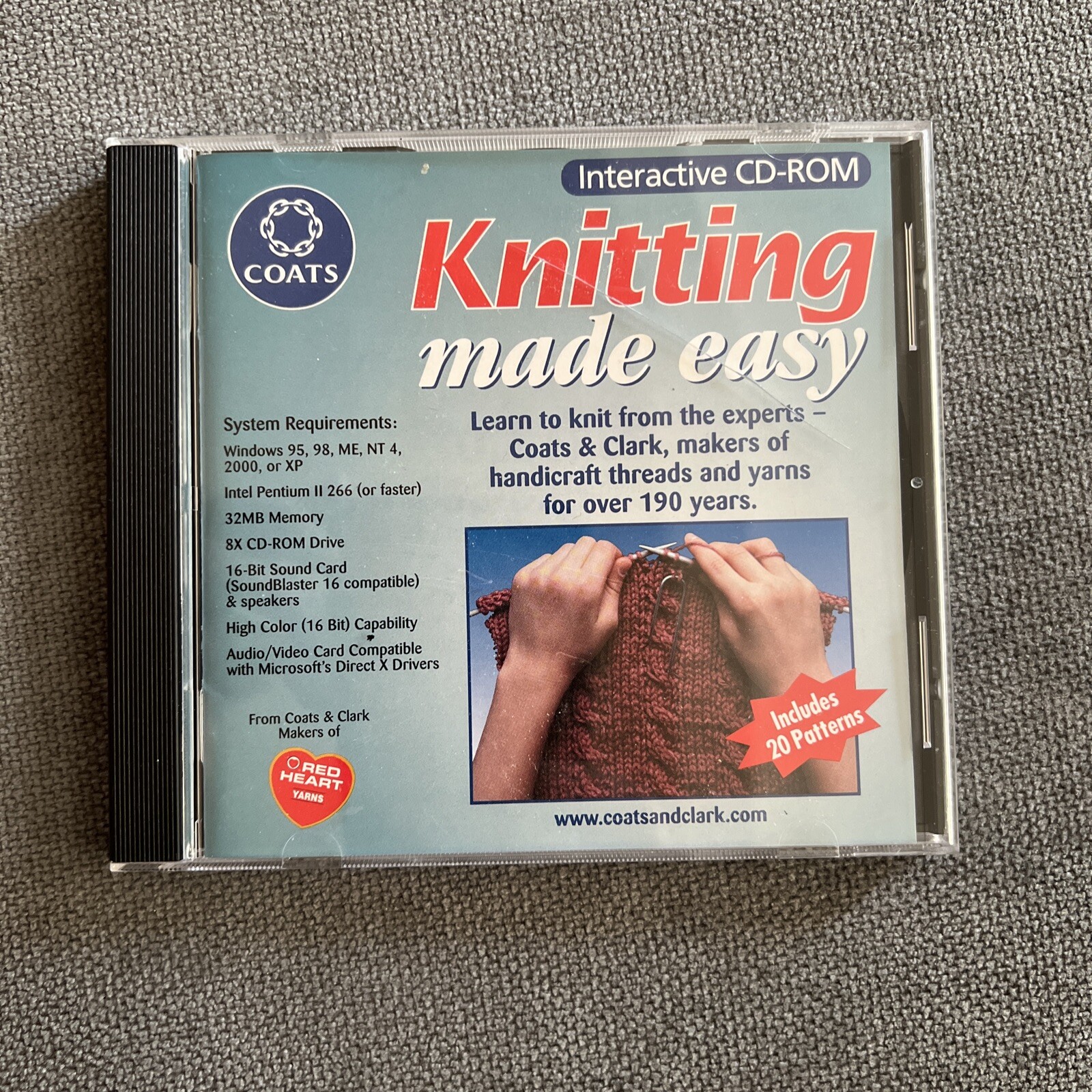 Knitting Made Easy - Interactive CD-ROM Very Good Fiber Arts Design Crafts