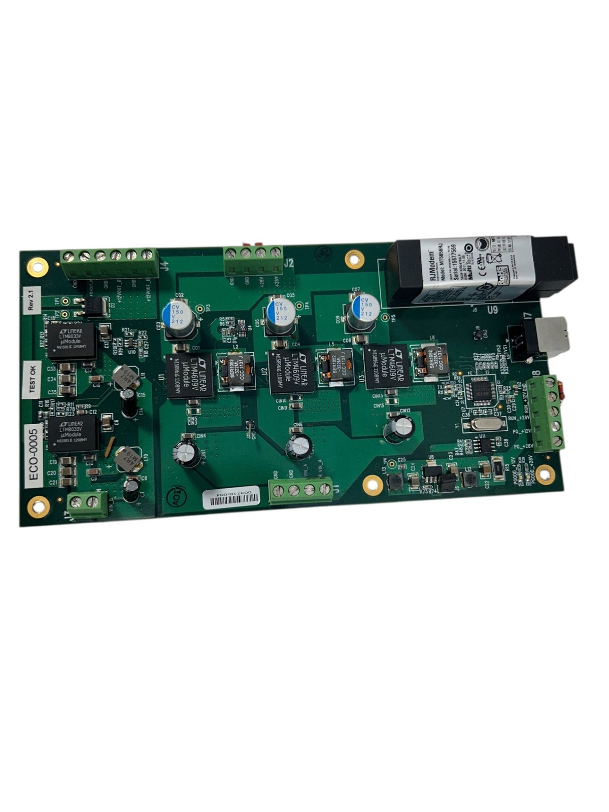ECO-0005 Modem Board with RJModem MT5656RJ