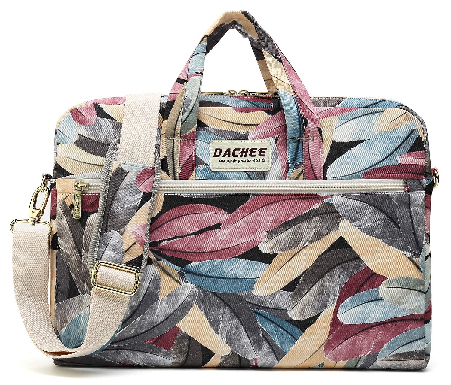 Colorful Feather 15 Inch Waterproof Laptop Shoulder Messenger Bag Fits 1415.6