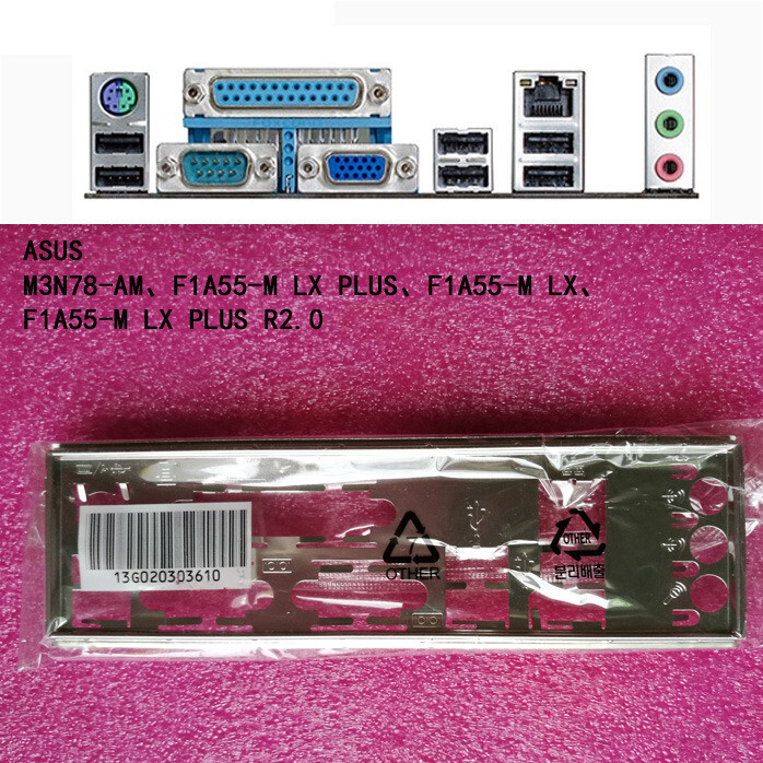 For Asus F1A55-M LX PLUS & F1A55-M LX Shield IO I/O Rear Backplate Motherboard