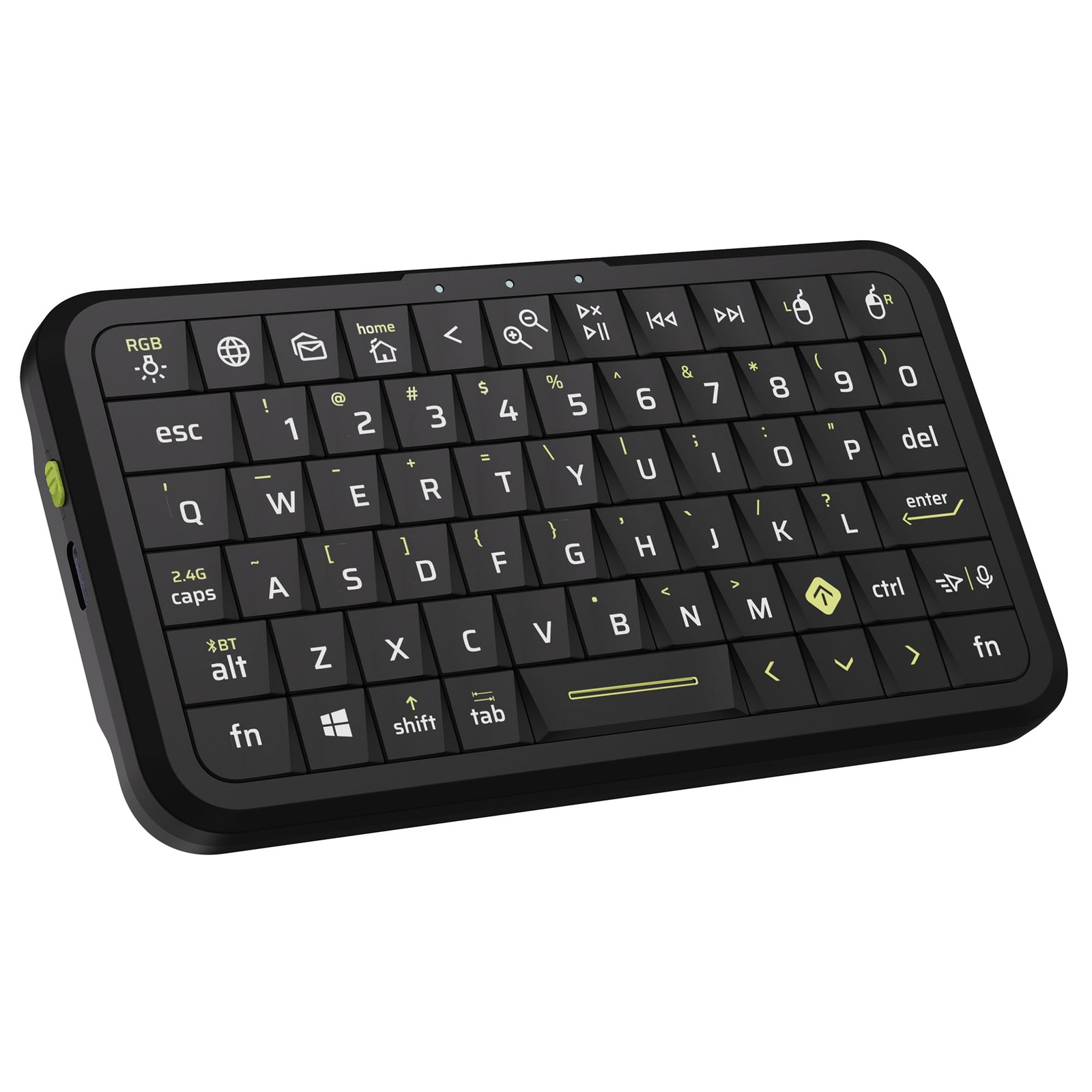 Phistone Mini Keyboard with Triple Mode (2.4G/Bluetooth/USB-C),RGB Backlit with