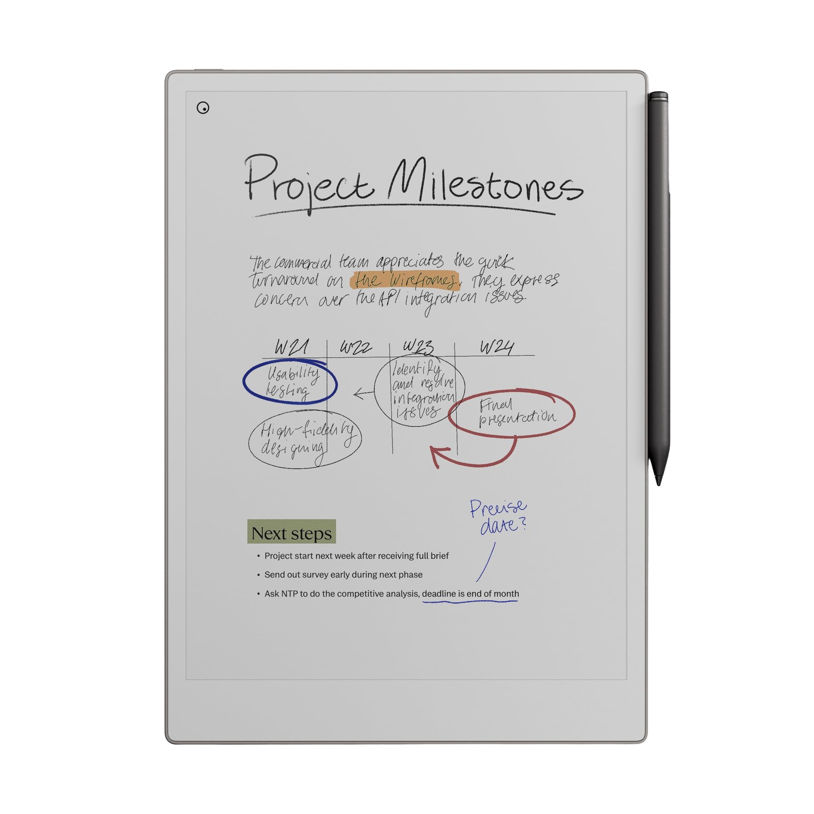 Paper Tablet Bundle with 11.8" Display, Marker Plus Pen, and Eraser