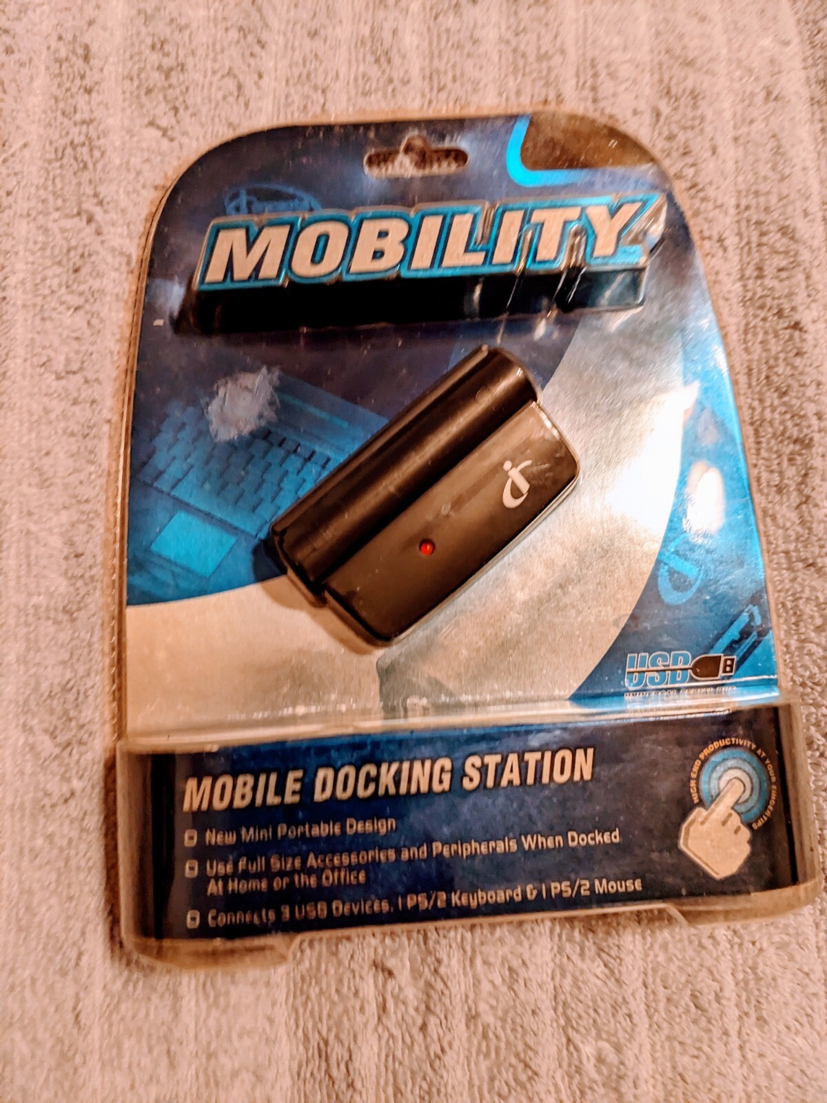 iconcepts Mobile Mini Docking Station Accessory- PS2 & 3 port USB Hub - New NIP