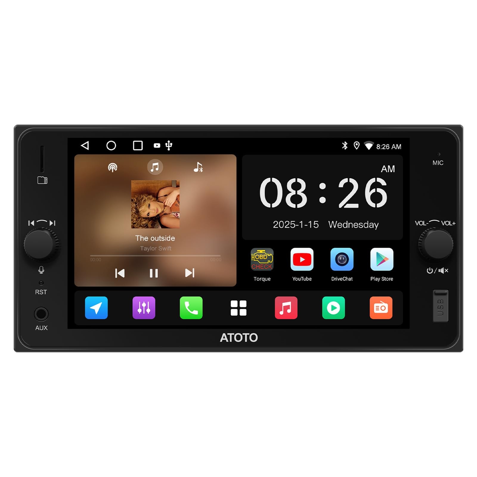 ATOTOZONE A5L 7" AI Double Din Car Stereo Compatible with Selected Subaru, Sc...