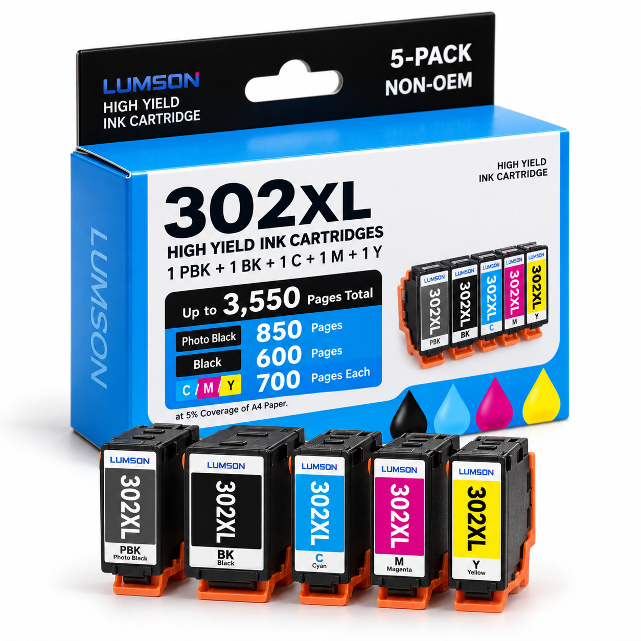 302XL T302XL 302XL Printer Ink Cartridge for Express Premium XP-6100 XP-6000 