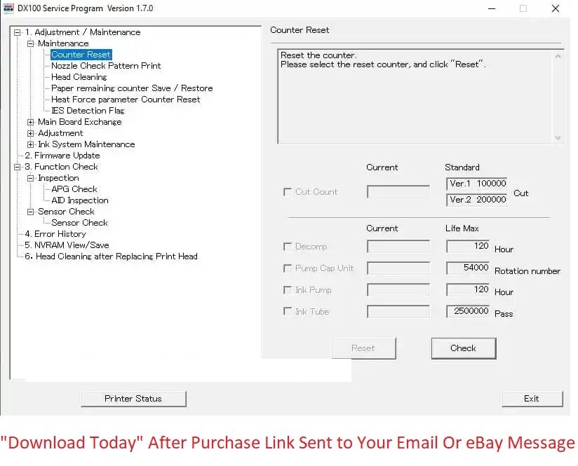 Service Program Epson SL-D700 Include Service Manual & Unlimited Key Gen