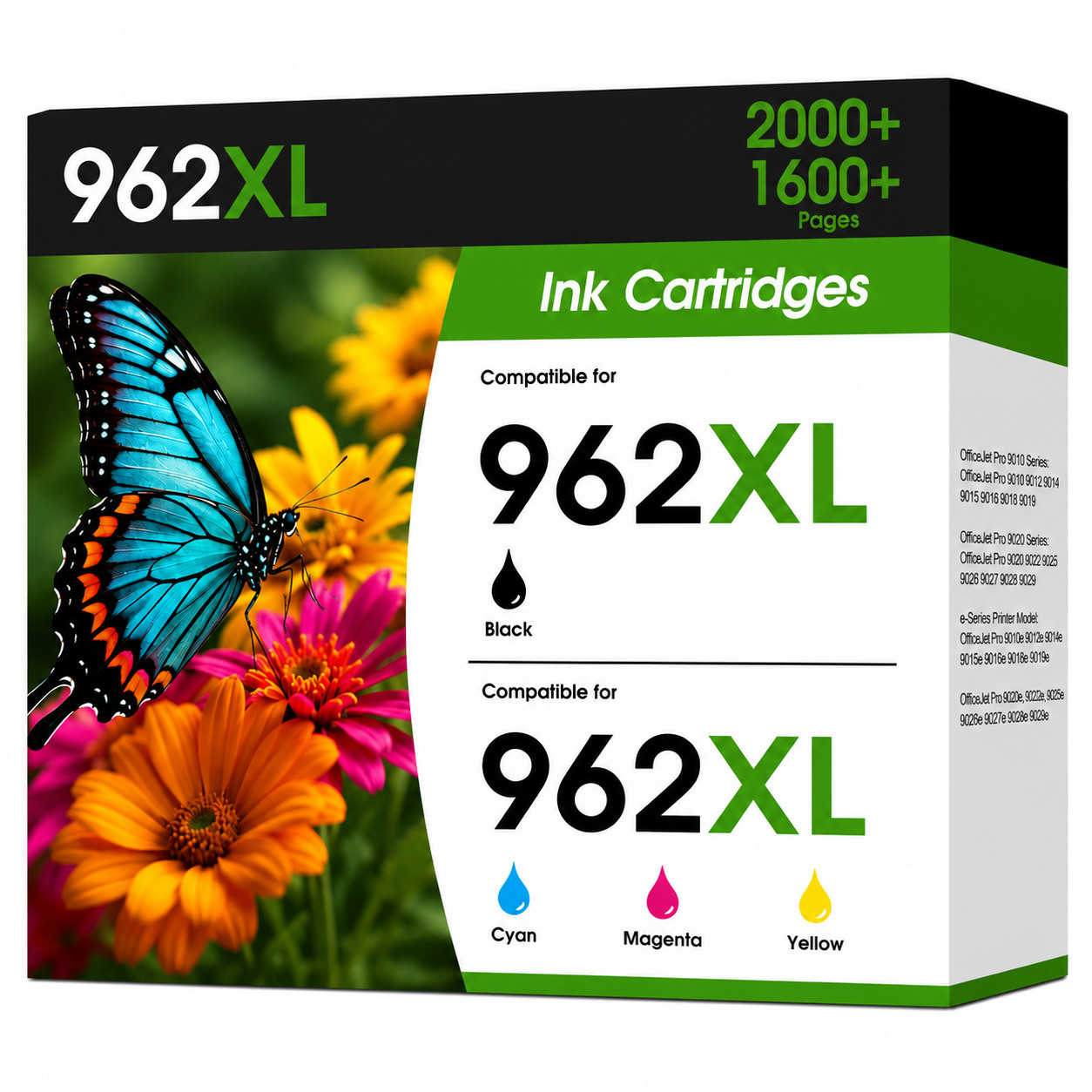 962XL Ink 4Pack Cartridges Compatible For 962XL OfficeJet Pro 9020 9025