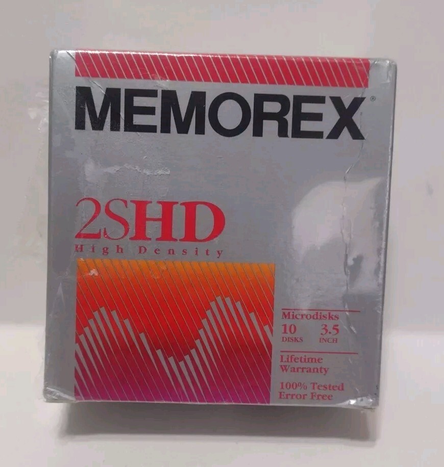 Memorex 10 Pack 3.5" 2SHD Double Sided High Density Disks Factory Sealed
