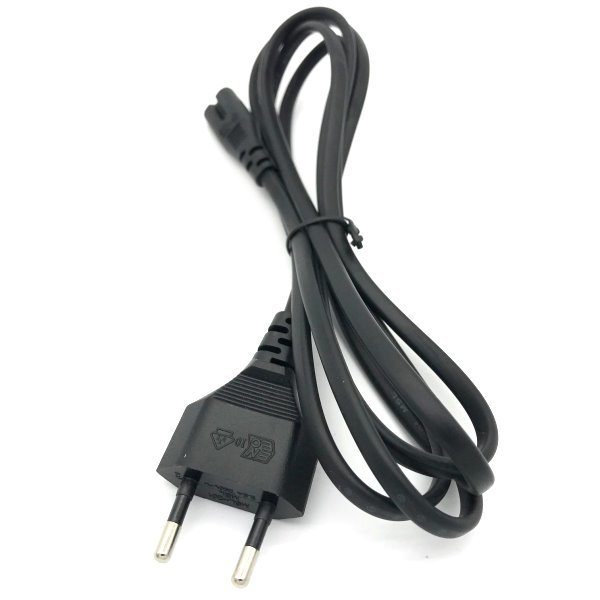 EU Europe C7 6' 2 Prong AC Power Cord Cable Plug for PS3 Slim PS4 Laptop Adapter