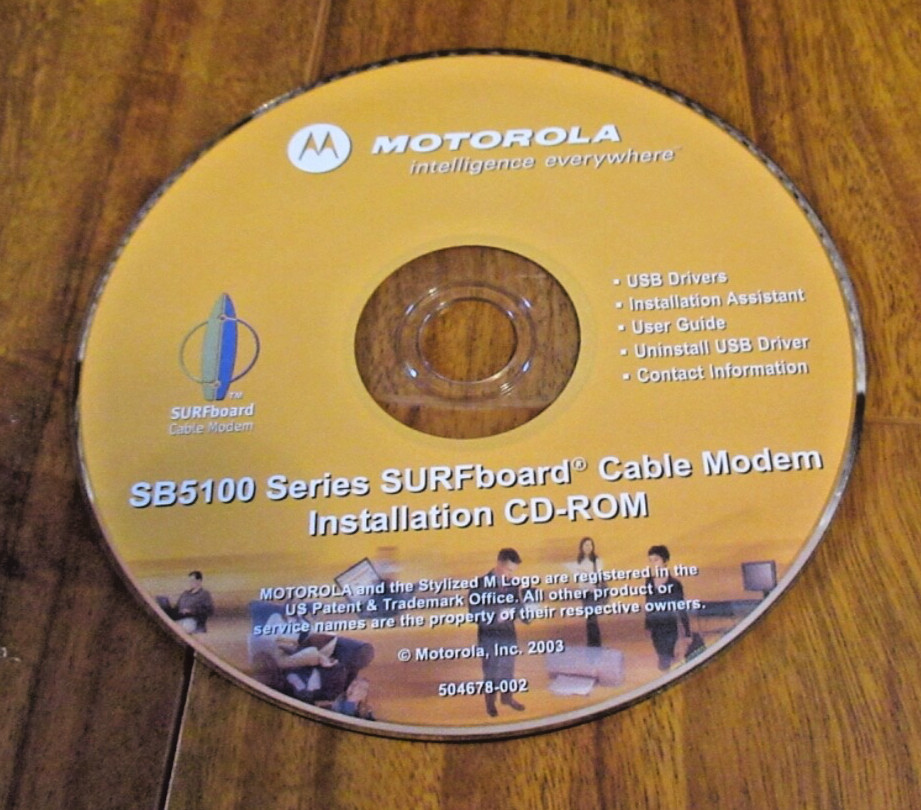 MOTOROLA  SB5100 SERIES  SURFBOARD CABLE MODEM  INSTALLATION  CD-ROM