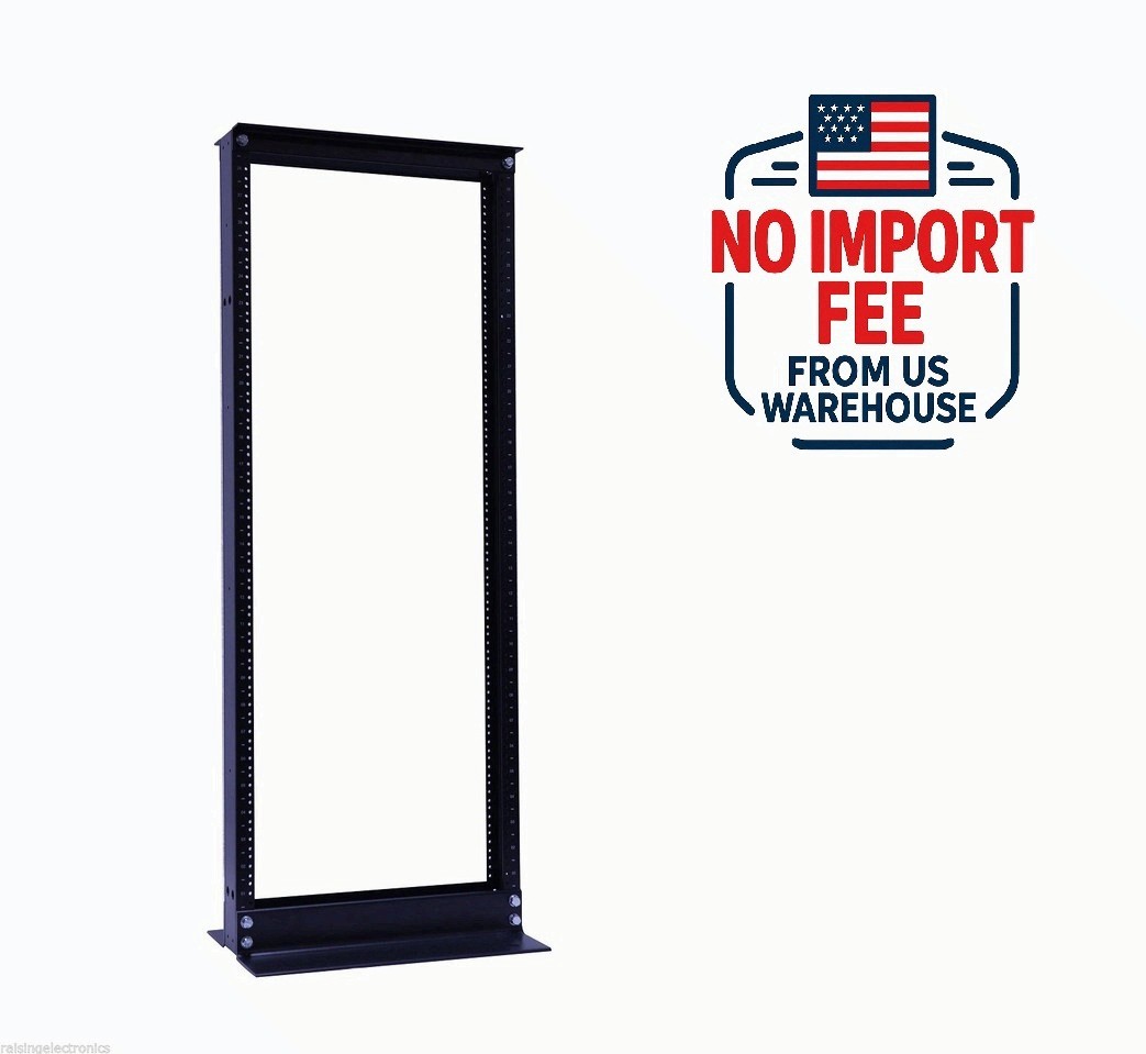 4FT 19" 27U 2 Post Server Rack Open Frame IT Network Data Server Rack Aluminum