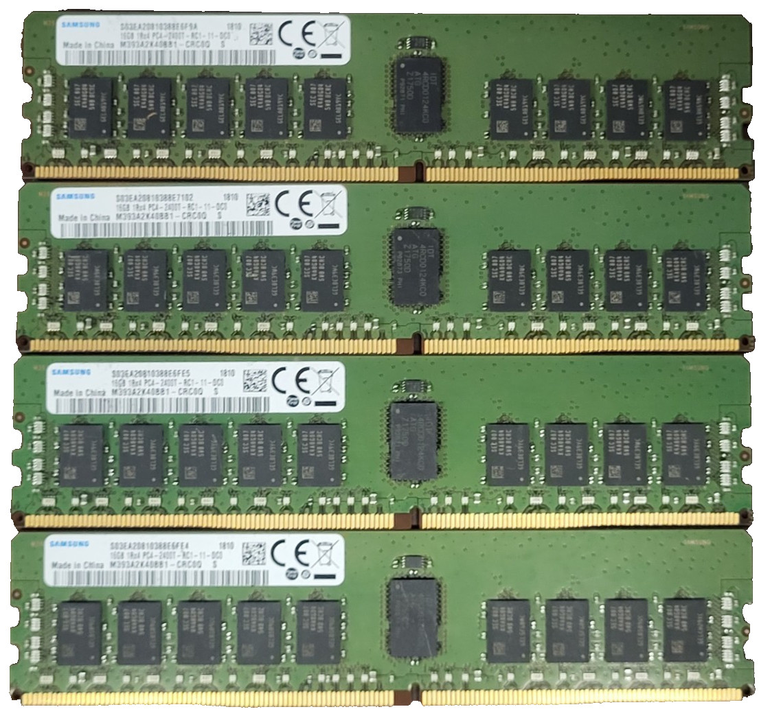 x4 Samsung 16GB PC4-DDR4-2400T 1Rx4 Server ECC RDIMM M393A2K40BB1-CRC0Q RAM #73