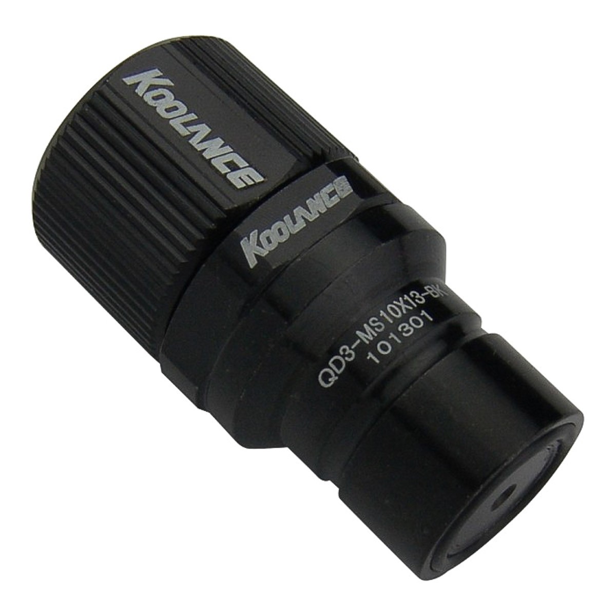 Koolance QD3 Male Quick Disconnect, for 10mm x 13mm (3/8in x 1/2in), Black