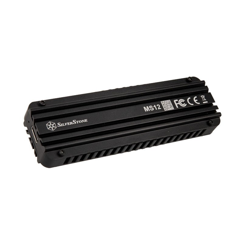 SilverStone MS12 M.2 SSD Case USB 3.2 Black 20Gbps SuperSpeed+ USB 3.2 SST-MS12