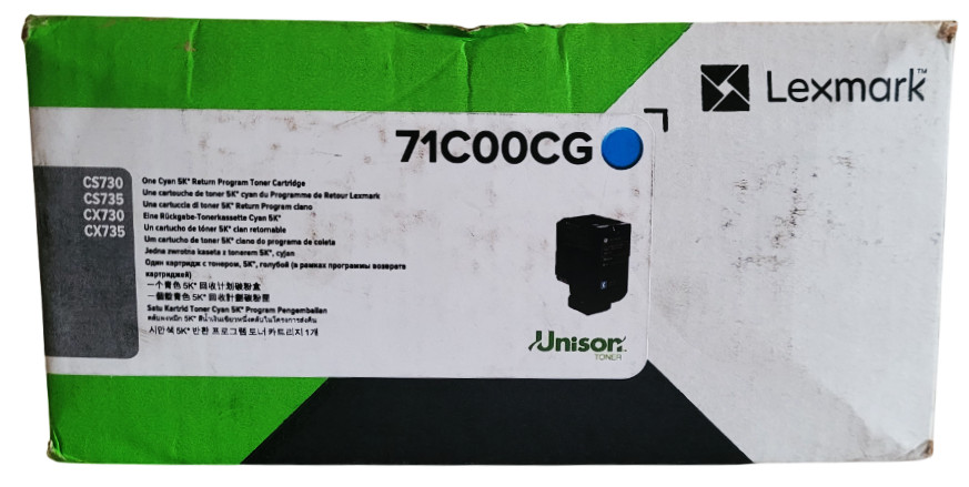 Lexmark 71C00CG Cyan 5K* Toner Cartridge