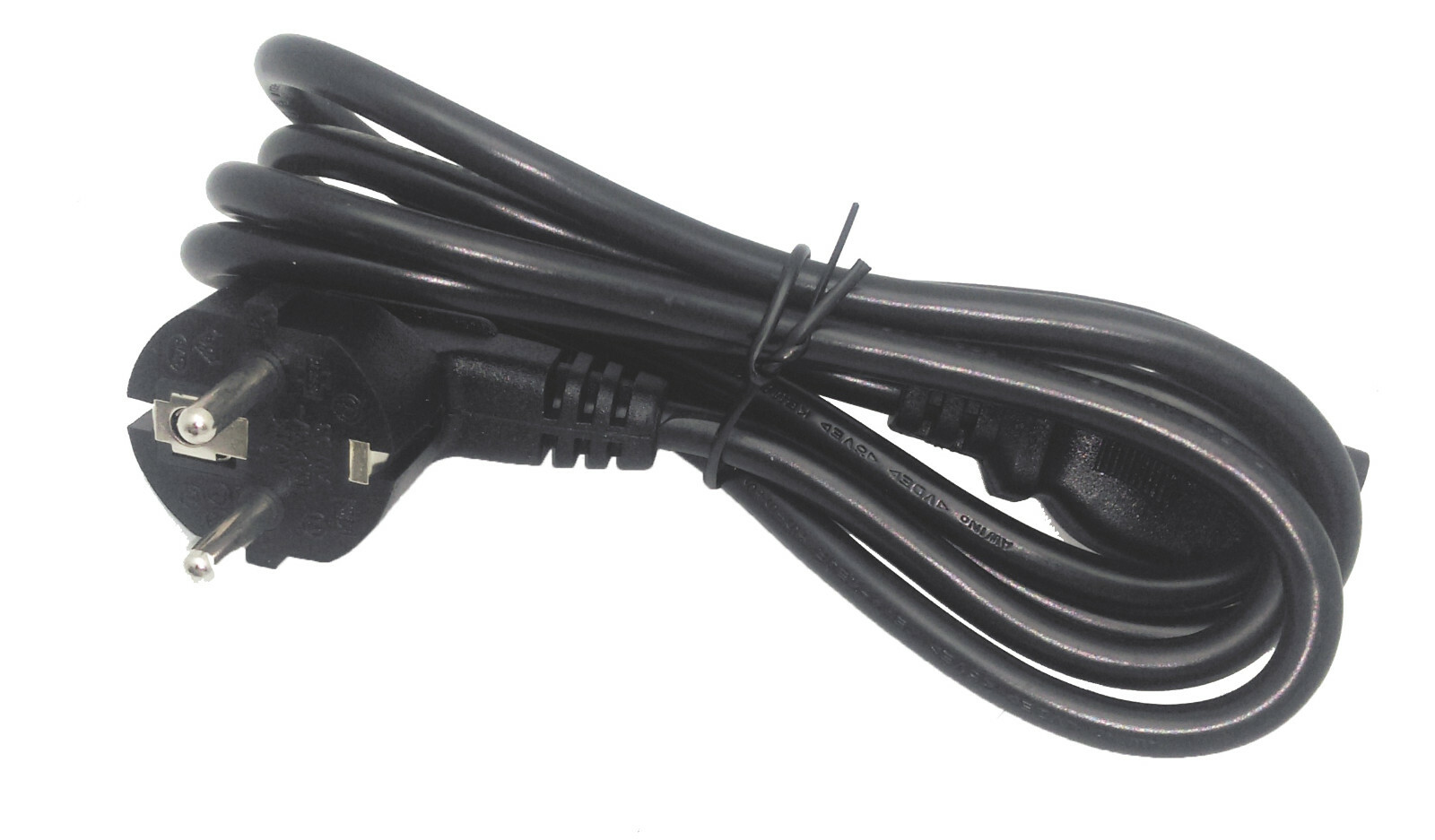 EU Plug Power Cord Cable European 2 Pin AC Adapter Charger Cable Black