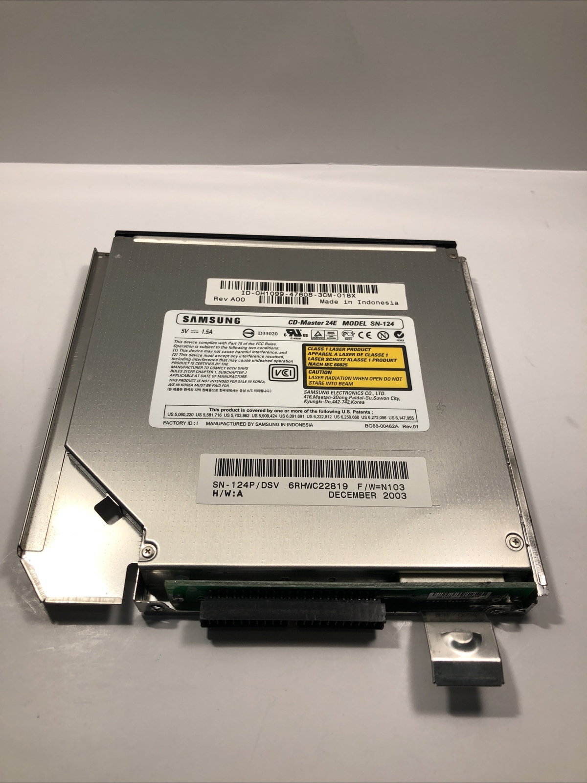 Dell Samsung CD Rom drive & Caddy SN-124