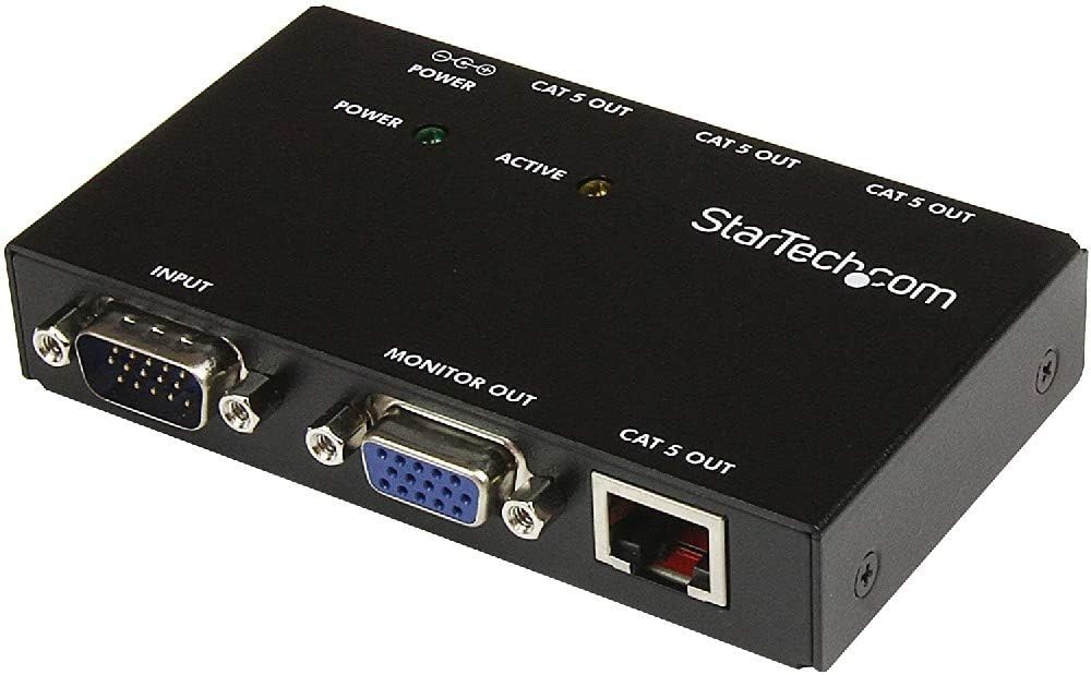 Open Box StarTech 4 Port VGA Over Cat5 Video Extender Transmitter ST1214T