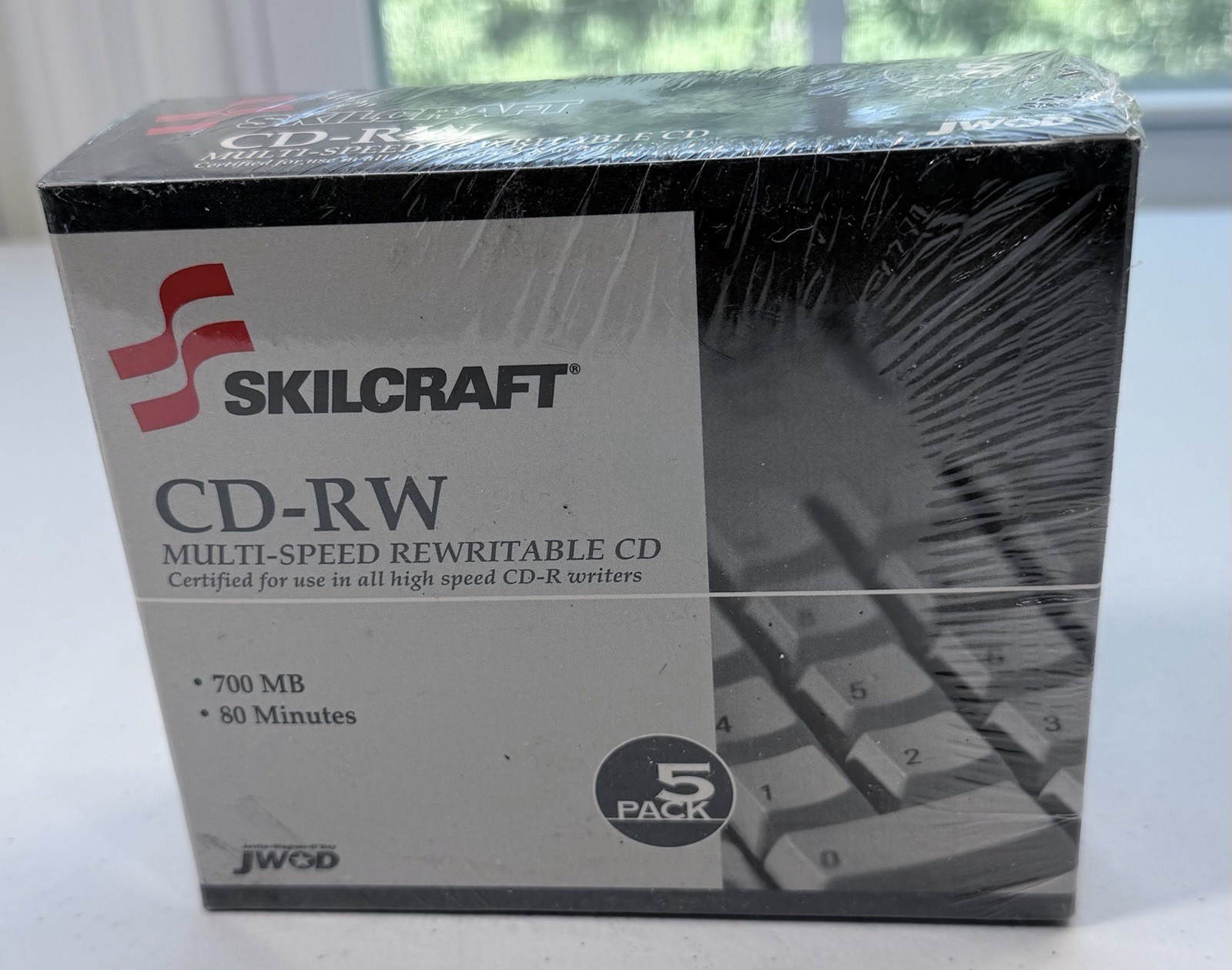 5-pack Skilcraft CD-RW 700 MB; 80 minutes multi-speed rewritable NEW 