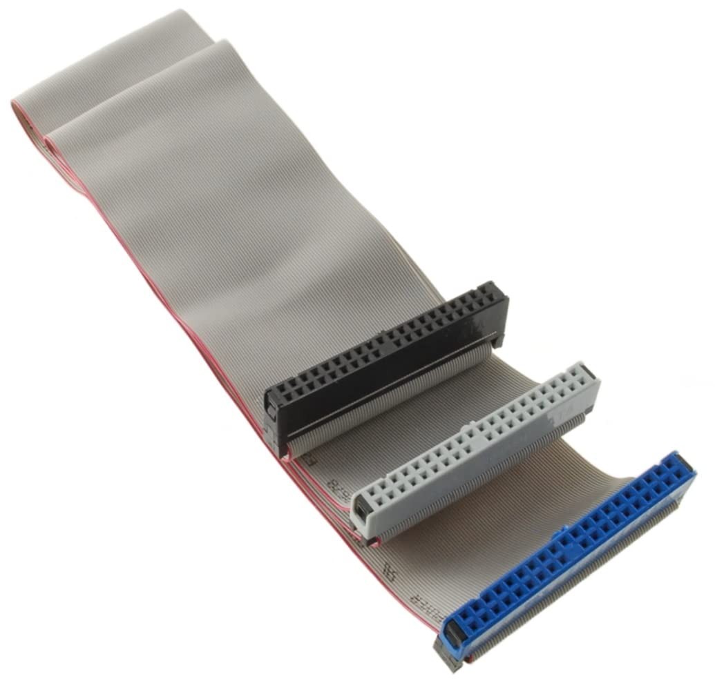 24" 40-Pin 80-Wire Ultra ATA 2-Drive Ribbon Cable, Manhattan 24 inches, Grey 
