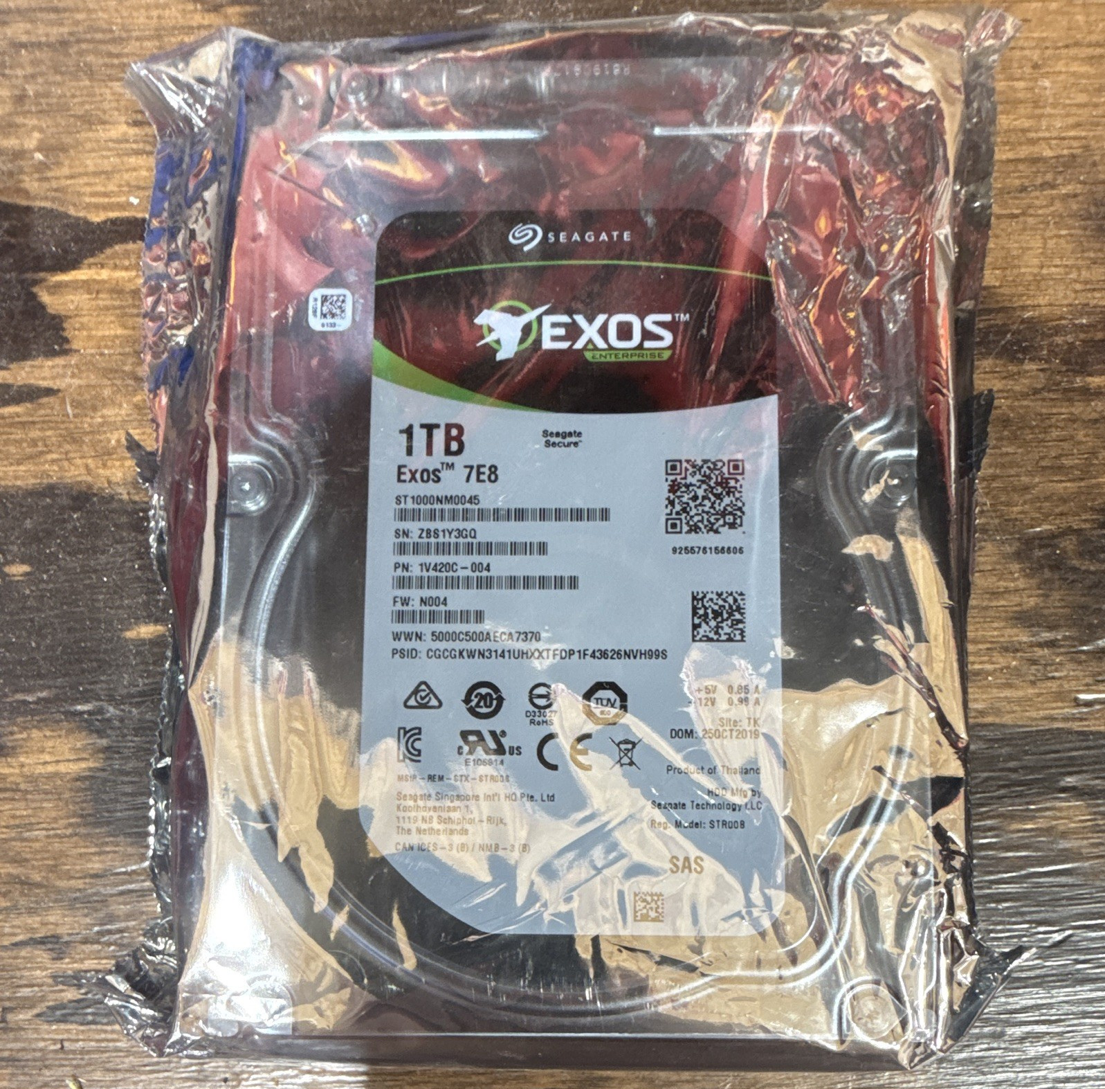 Seagate Exos 7E8 1TB SAS 3.5" 7200RPM 128MB Seagate Secure ST1000NM0045