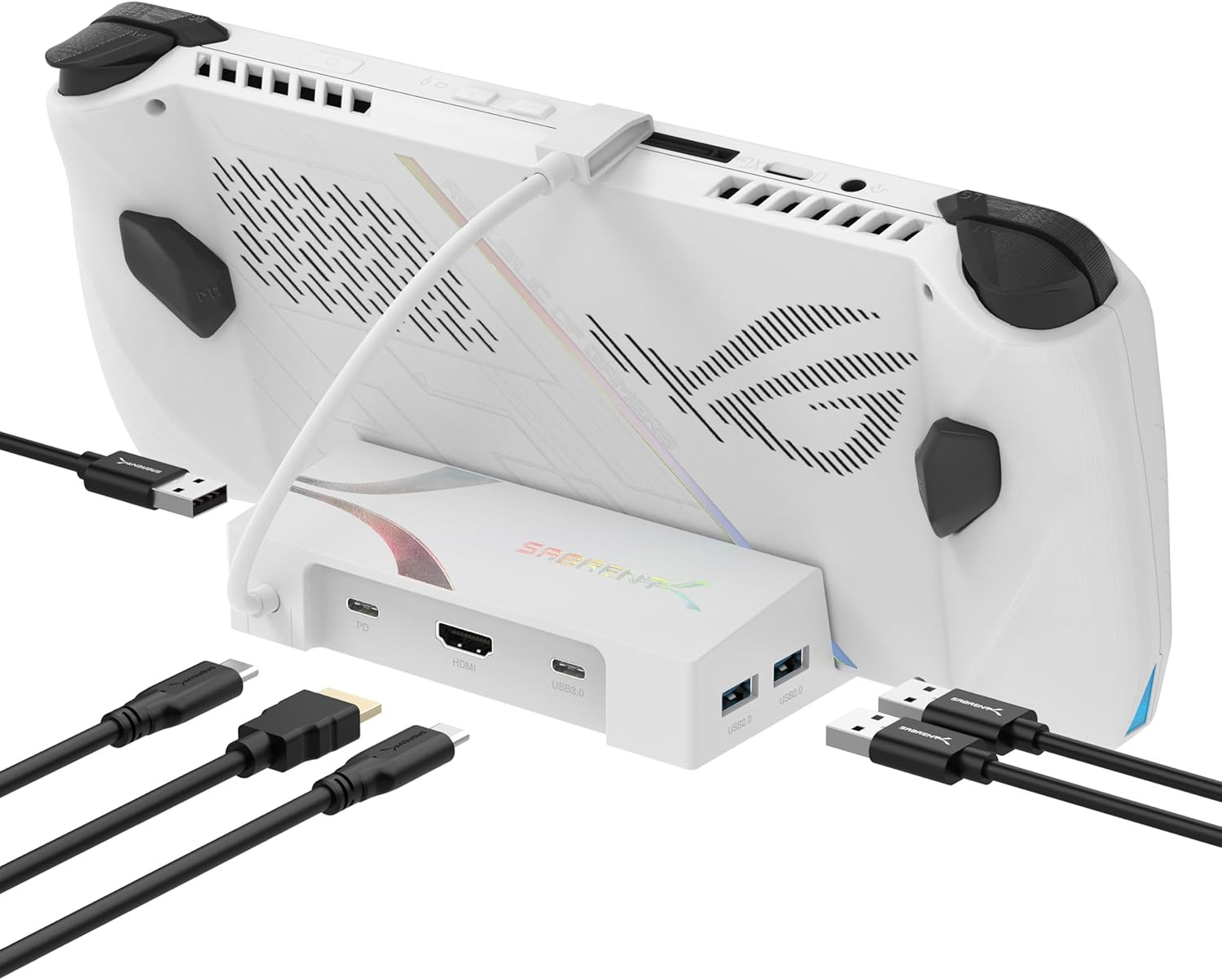 6-Port USB-C Dock for Asus ROG Ally, 4K HDMI, PD | 4K@60Hz HDMI; 5Gbps