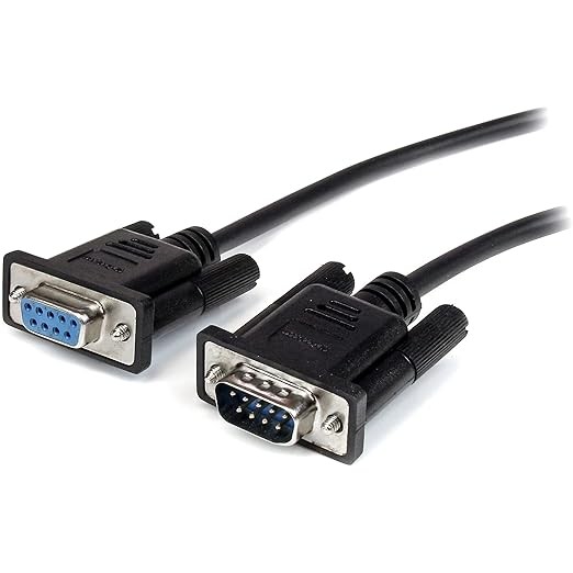 StarTech 3m DB9 RS232 Serial Extension Cable, M/F, Black (MXT1003MBK)