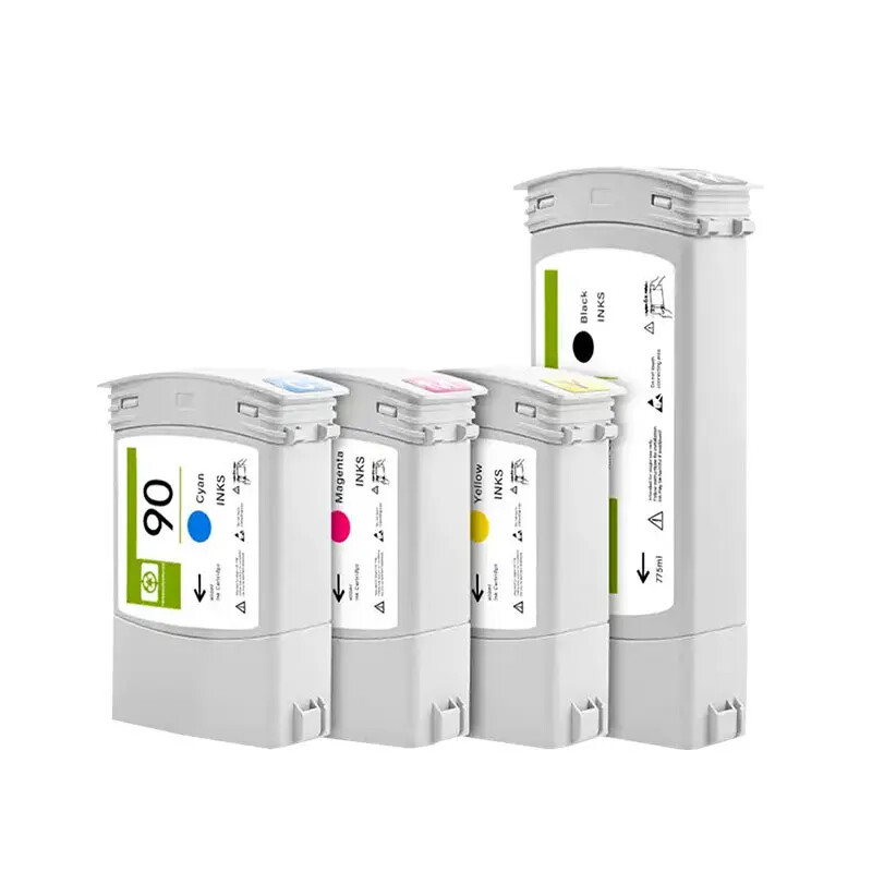 4 Colors HP90 Compatible Ink Cartridge Fits HP Designjet 4000 4500 4020 4520