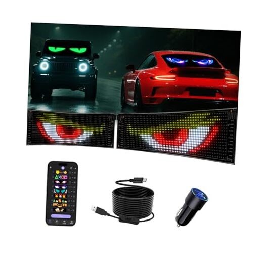 Multifunctional Bright 2PCS Devil Eyes for Cars Windshield - 2PCS-15in x 4in
