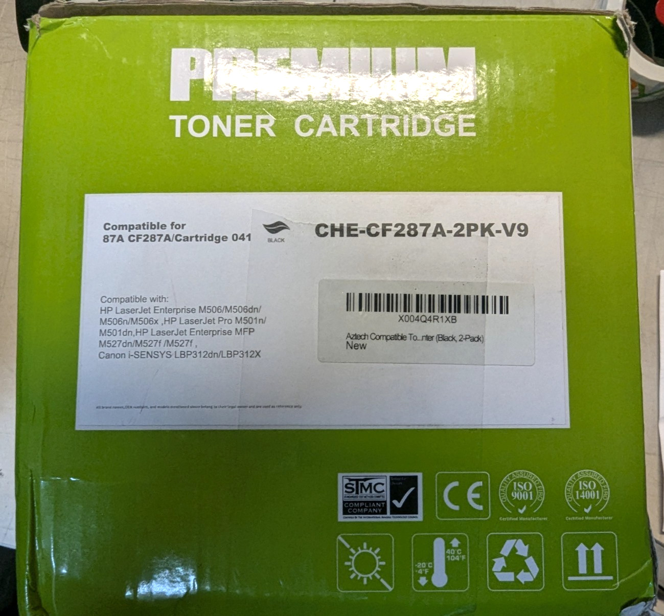 2-PACK CF287A 87A Toner Fit for HP LaserJet Pro M501n Enterprise MFP M527c M527z