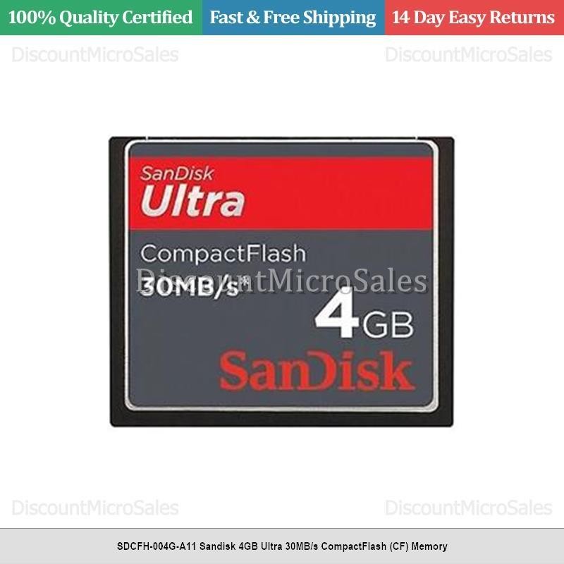 SDCFH-004G-A11 Sandisk 4GB Ultra 30MB/s CompactFlash (CF) Memory