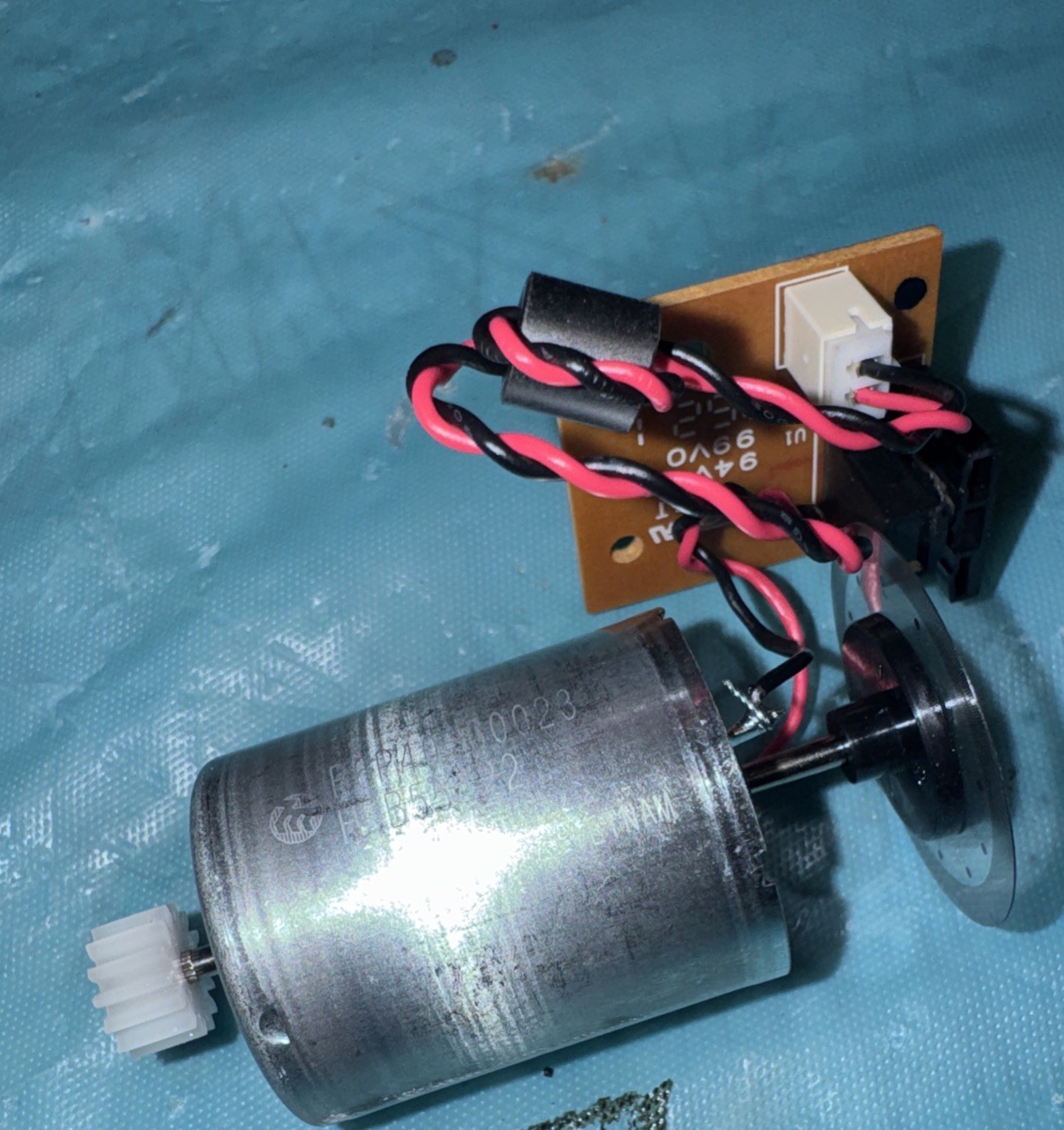 HP Printer DC Gear Motor B6P40-60023 With Sensor Board & Wiring OEM