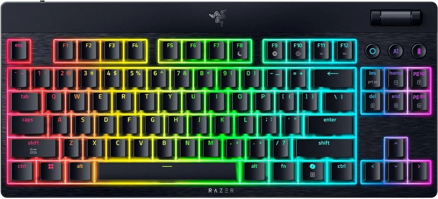 Razer BlackWidow V4 Low Profile TKL HyperSpeed Wireless Gaming Keyboard- New 