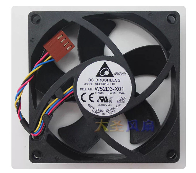 Temperature Controlled Cooling Fan For Delta 8020 AUB0812HHD 0.40A AFC0812DD