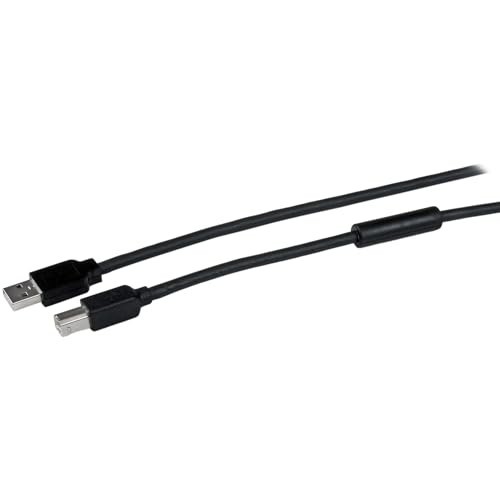 50 Ft Active USB 2.0 A to B Data Transfer Cable Black