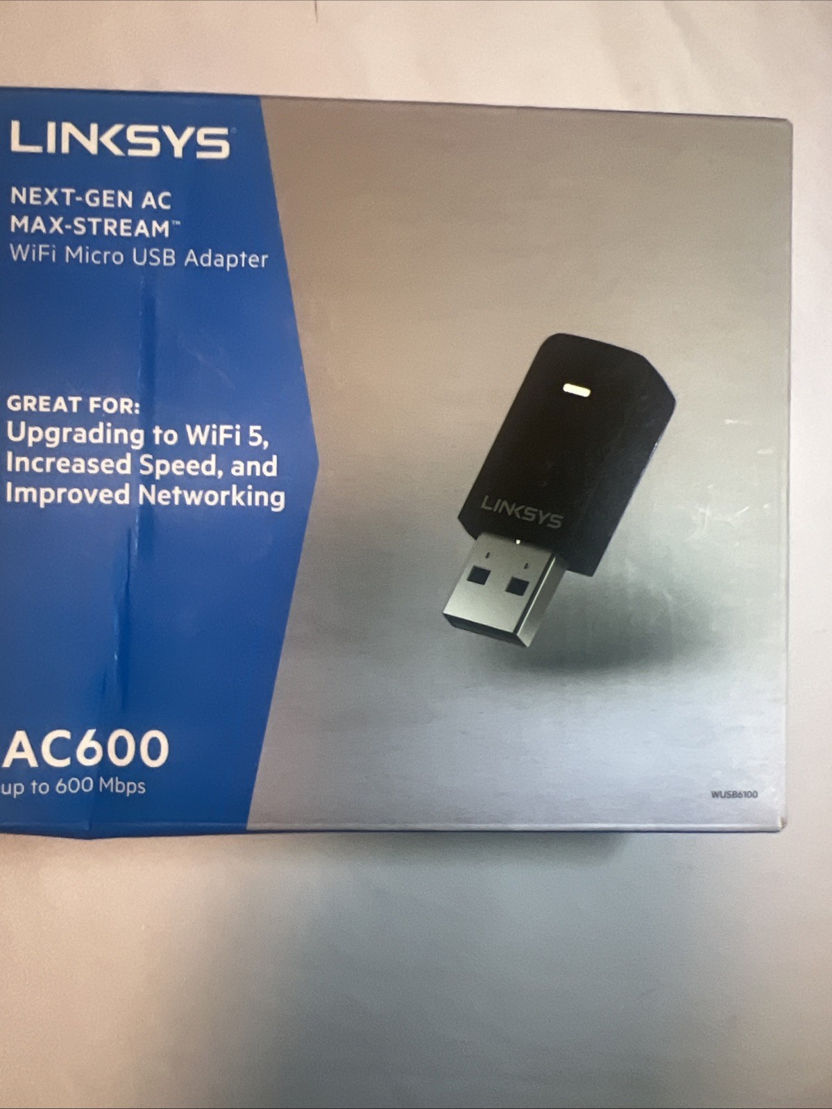 Linksys WUSB6100M Ac600 WiFi Dual-Band Micro USB Adapter