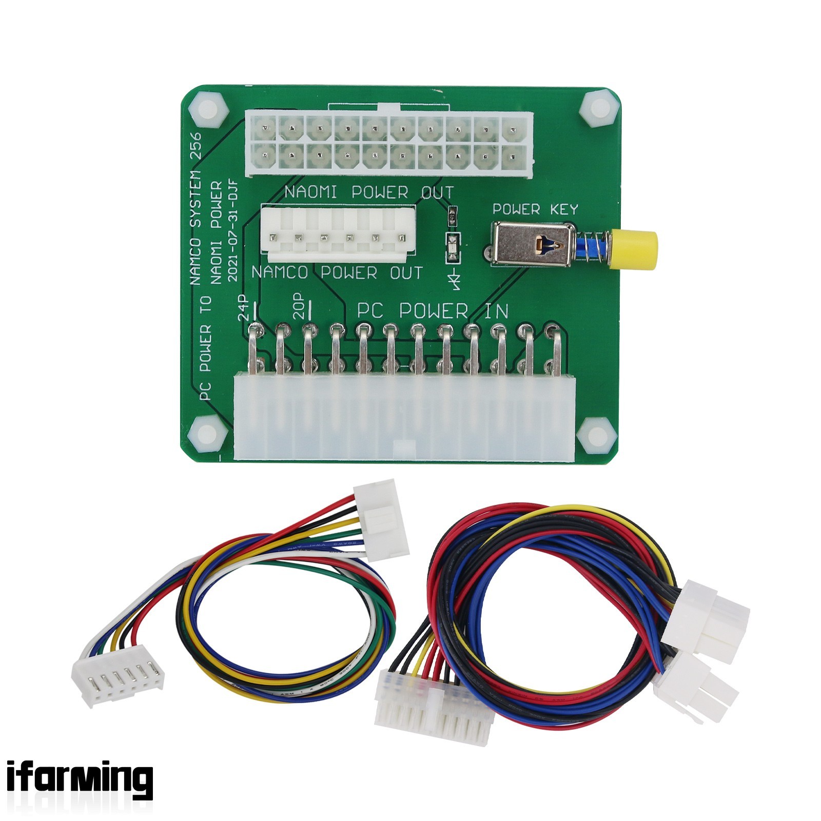 20/24Pin PC Power Connector Power Breakout Board Module+NAMCO+NAOMI Cable
