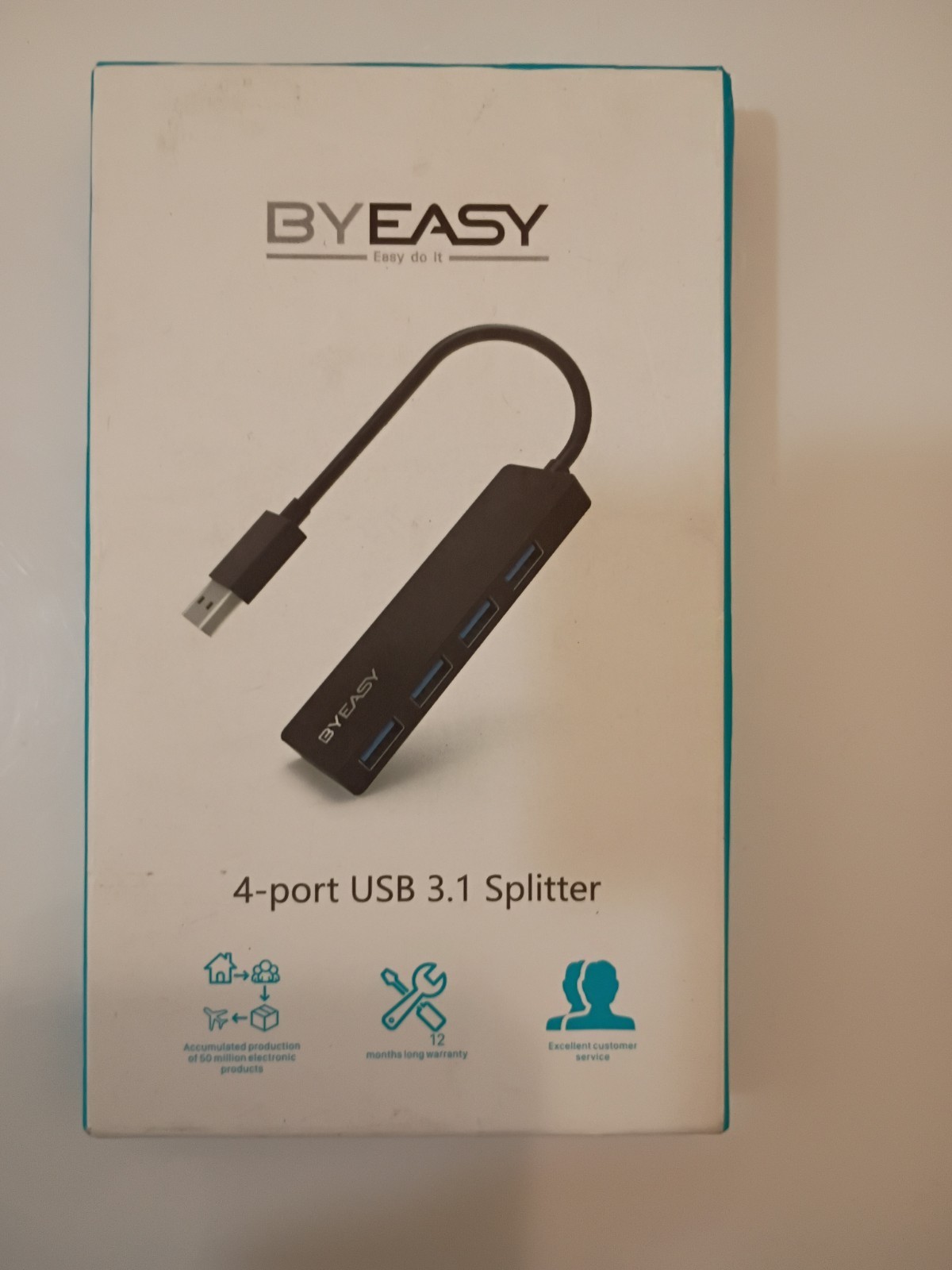 USB Hub  BYEASY 4 Port USB 3.1 Hub, Ultra Slim Portable Data Hub READ