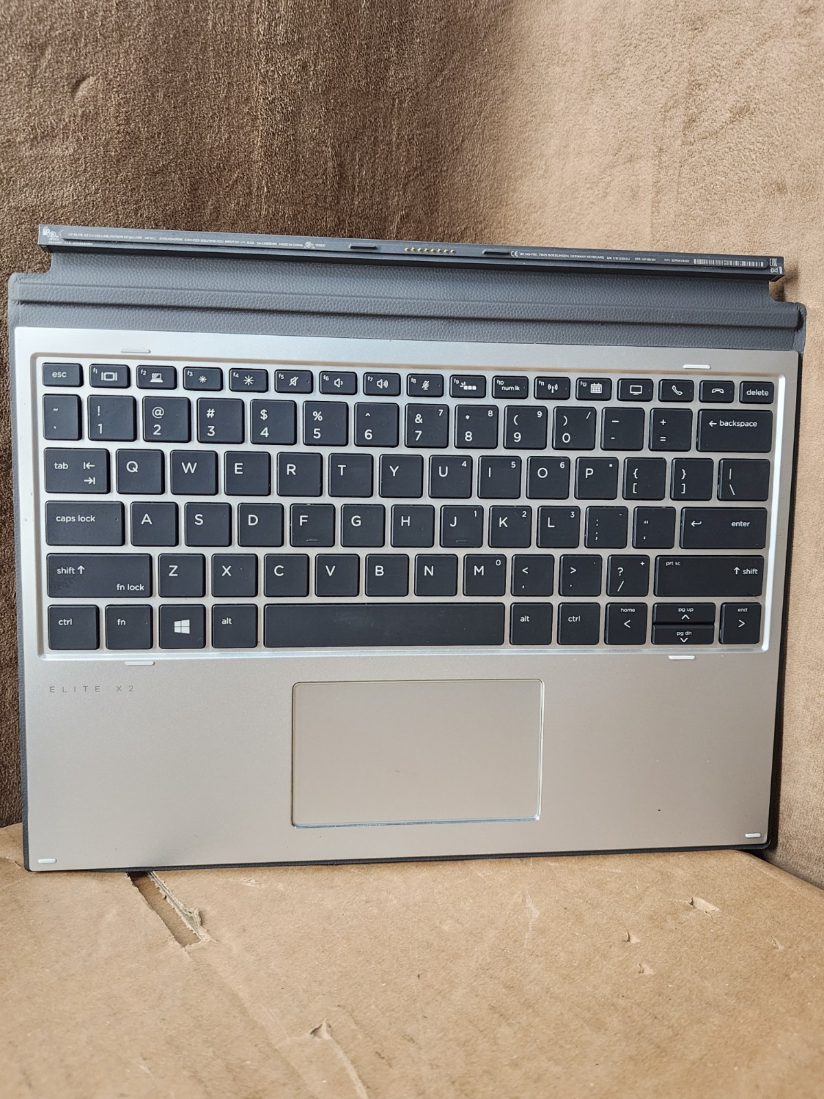 HP Elite x2 Detachable Keyboard Touchpad 5ZP61AV#AB2 Silver Genuine OEM
