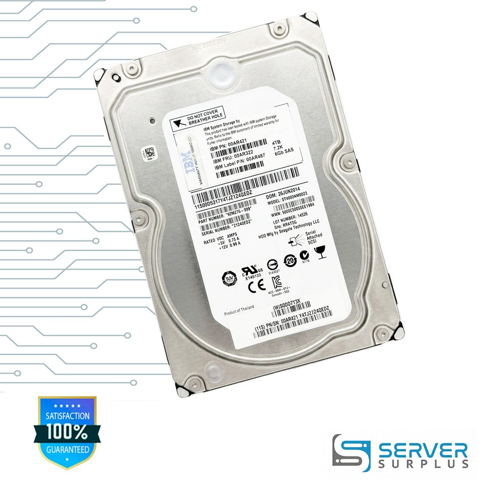 IBM Constellation ES.3 4TB SAS 7.2K 3.5 in Enterprise HDD | 00AR322
