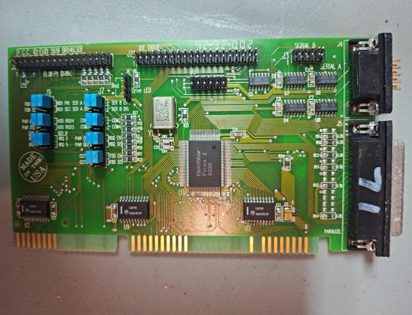 GoldStar Vintage ISA Multi I/O Controller Card for IBM Serial/Parallel