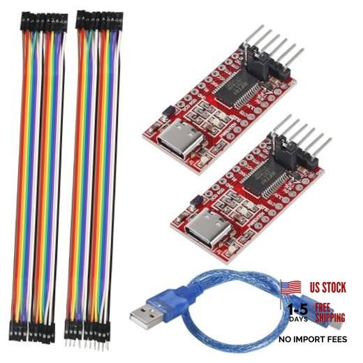 2PCS USB to TTL Serial Converter Adapter Type-C FT232RL Module 3.3V 5.5V Type 2