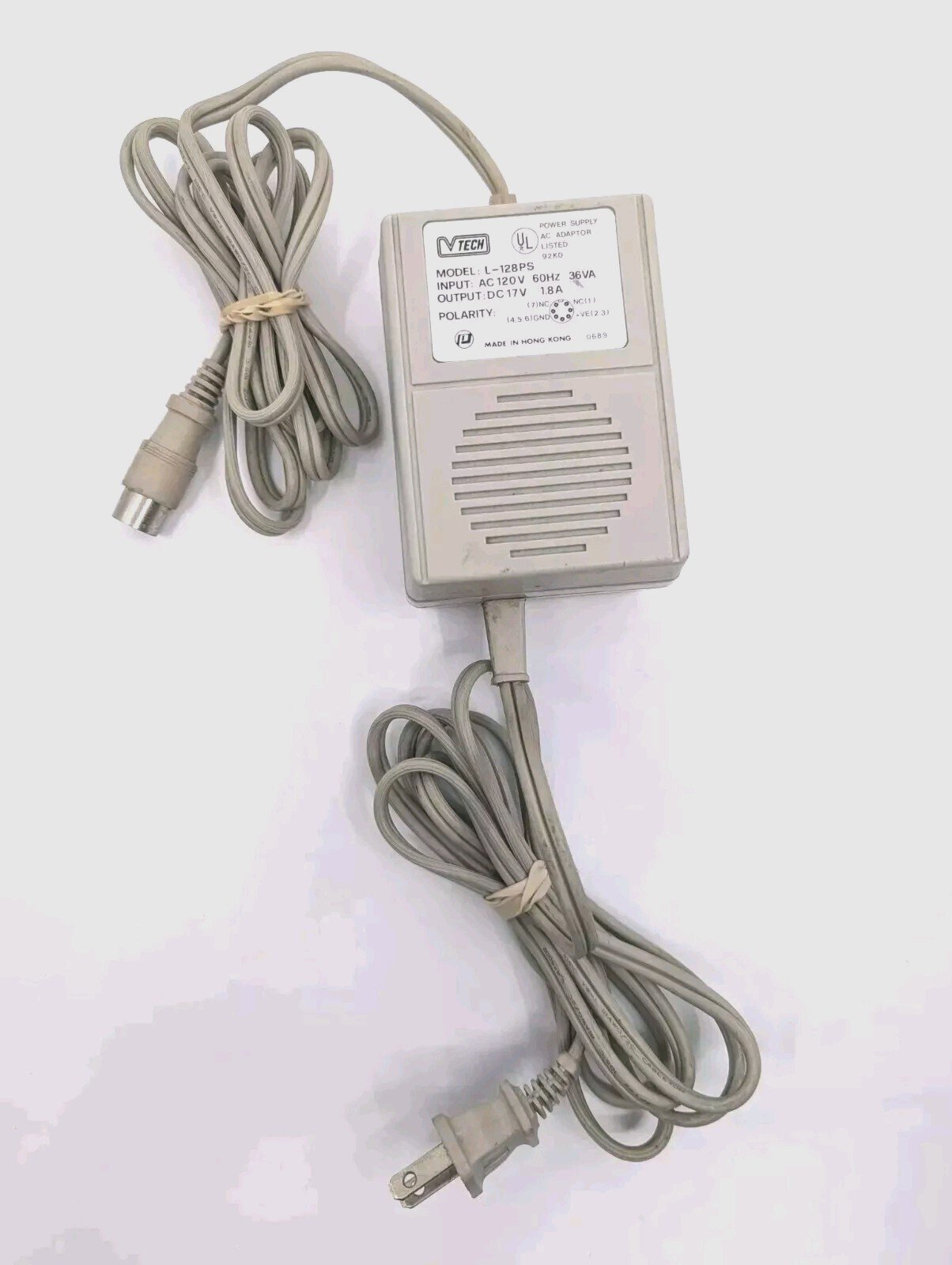 [Tested/Clean] V Tech Power Supply 17V 1.8a 7 pin DIN for Laser 128, EX & EX/2
