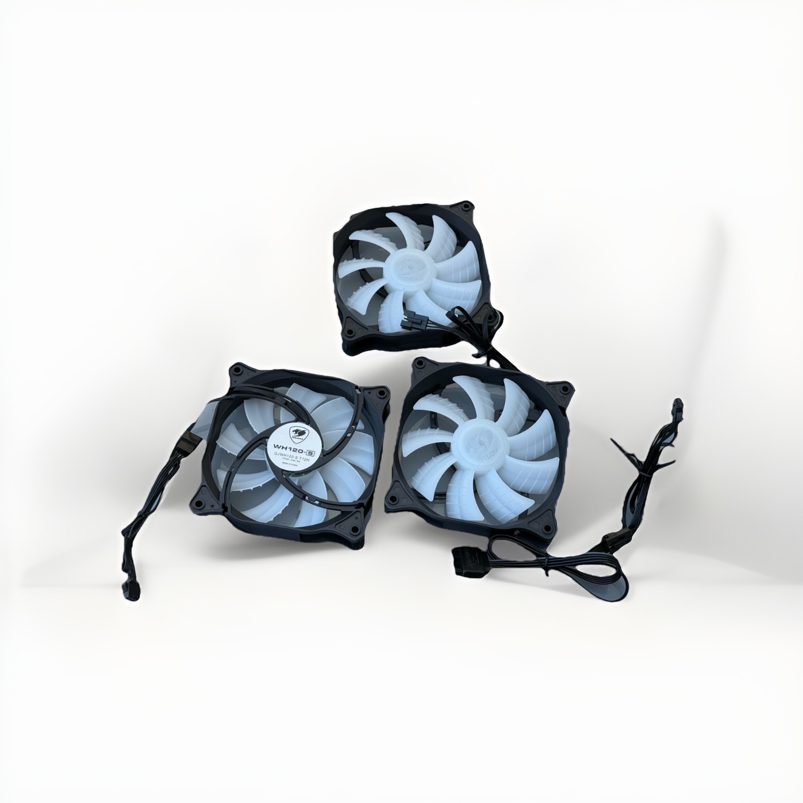 Lot 3 COUGAR WH120-S ARGB RGB Computer Case PC  Fans  4 Pin  PC Cool Fan 120mm